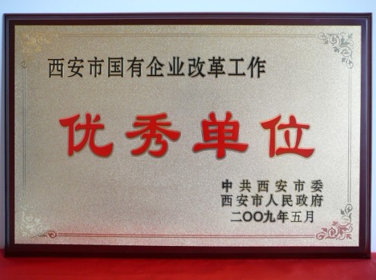 2009年5月，被西安市委、市政府評為西安市國企業(yè)改革工作優(yōu)秀單位